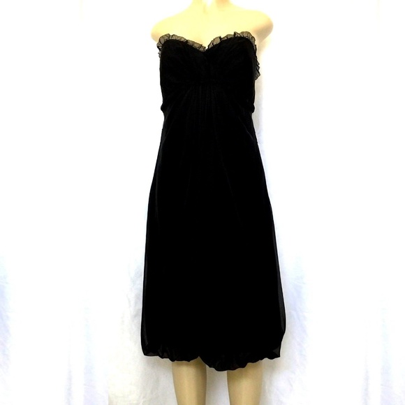 vera wang black strapless dress